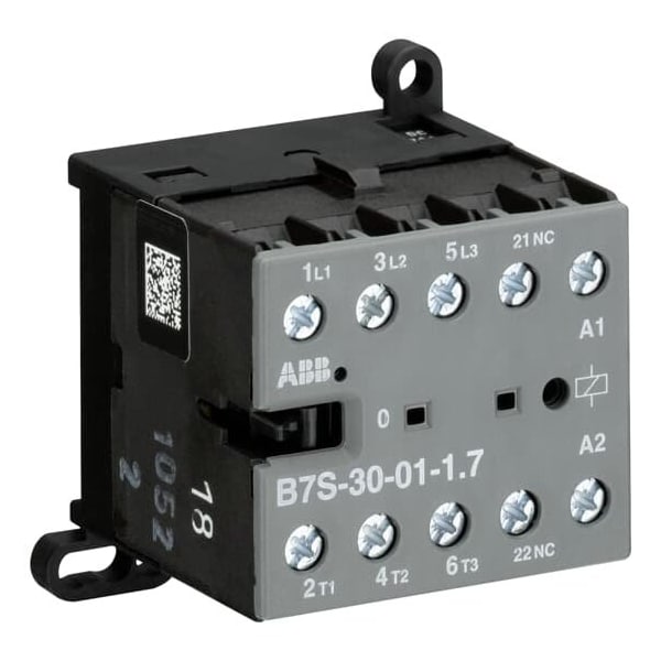 B7S-30-01-1.7, 3P MINI CONTR, 24VDC, 1.7W, 1NC, PK 10